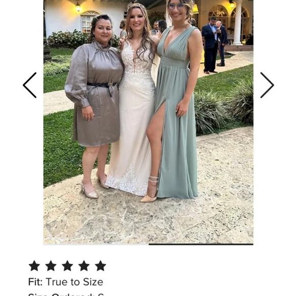 Lulus Heavenly Hues Maxi Wedding Prom Dress M White #0310 - Picture 6 of 7